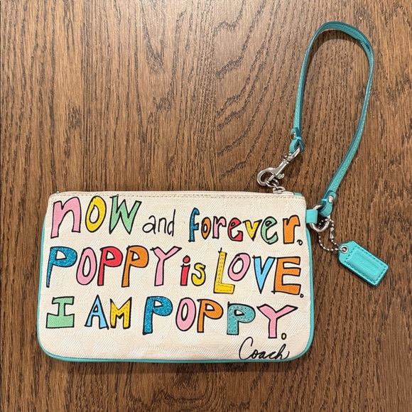 Coach Y2K Poppy Multicolor Wristlet Pouch - Picture 2 of 9